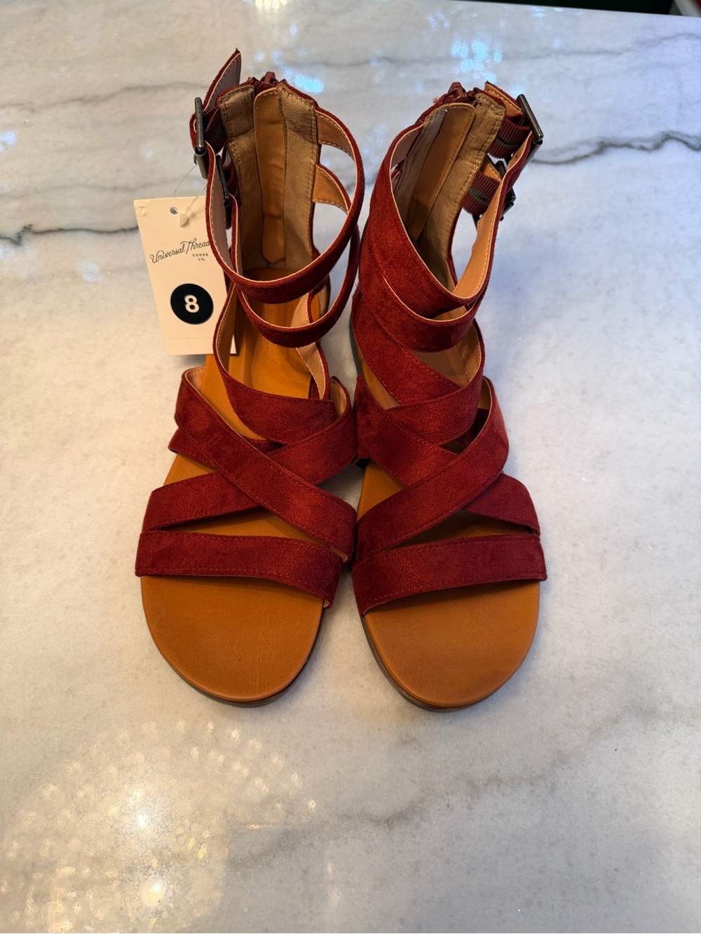 Target Women's Gladiator Suede Sandals - Red